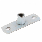M8/M10 Dual Threaded Back Plate Heavy Duty BZP